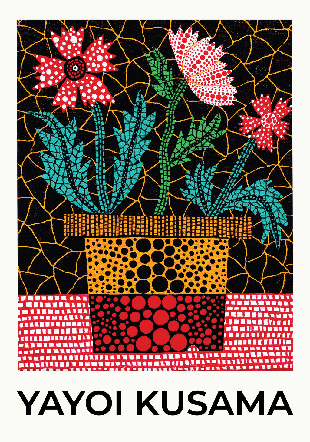 Yayoi Kusama Garden Rhythm poster visad rakt fram – Bozetto affisch i hög tryckkvalitet