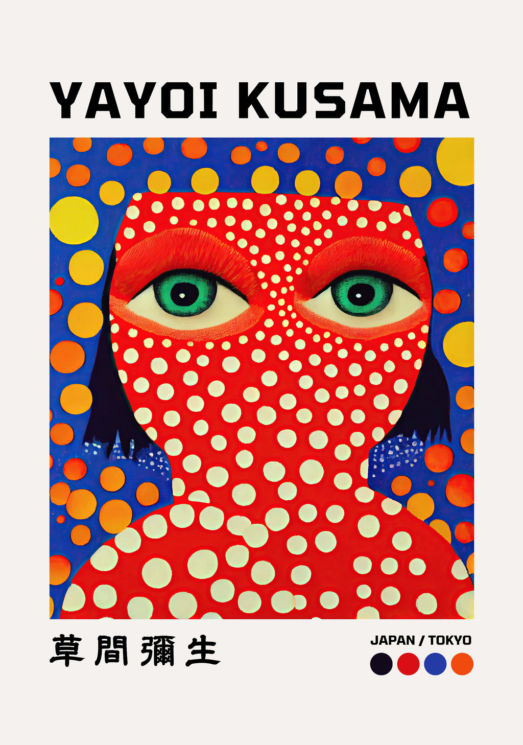 Yayoi Kusama Dots – köp enkelt hos Bozetto konsttryck i hög kvalitet i hög kvalitet