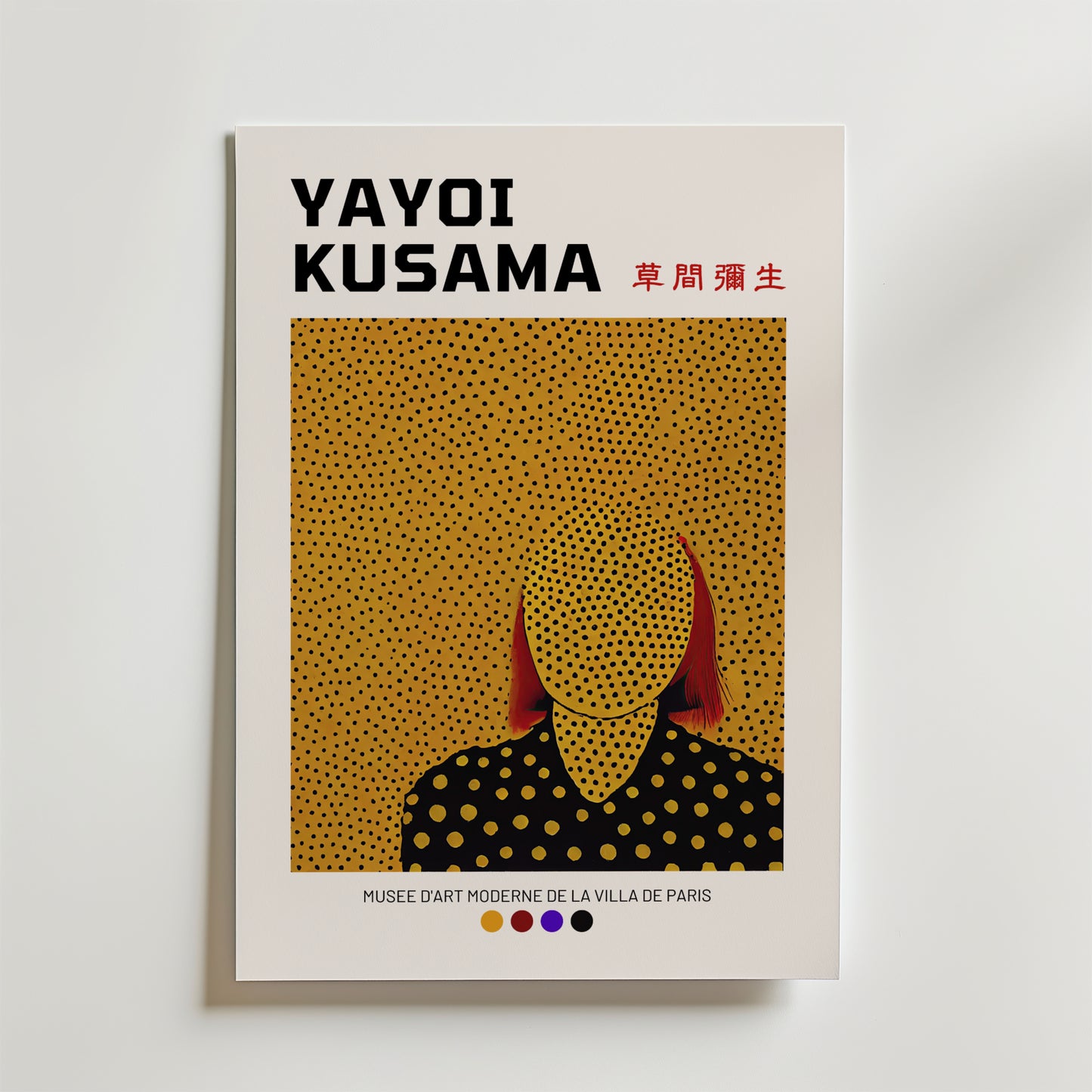 Yayoi Kusama Abstract Face Poster