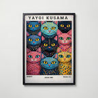 Yayoi Kusama Polka Dot Cat poster visad rakt fram – Bozetto affisch i hög tryckkvalitet