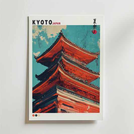 Kyoto Skyline Pagoda Poster