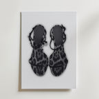 Spotted Strap Sandals Poster – canvas utan passepartout