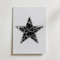 Leopard Star Cutout Poster – canvas utan passepartout