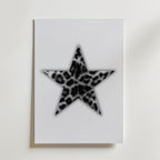 Leopard Star Cutout Poster – canvas utan passepartout