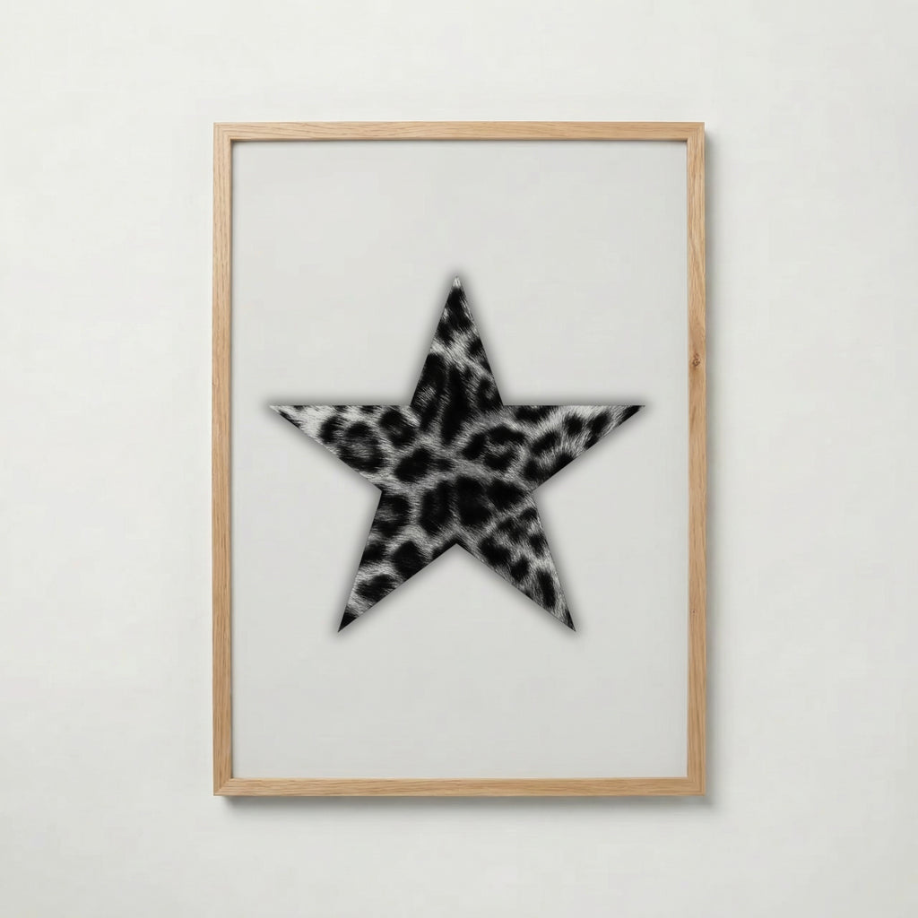 Leopard Star Cutout Poster – ekram