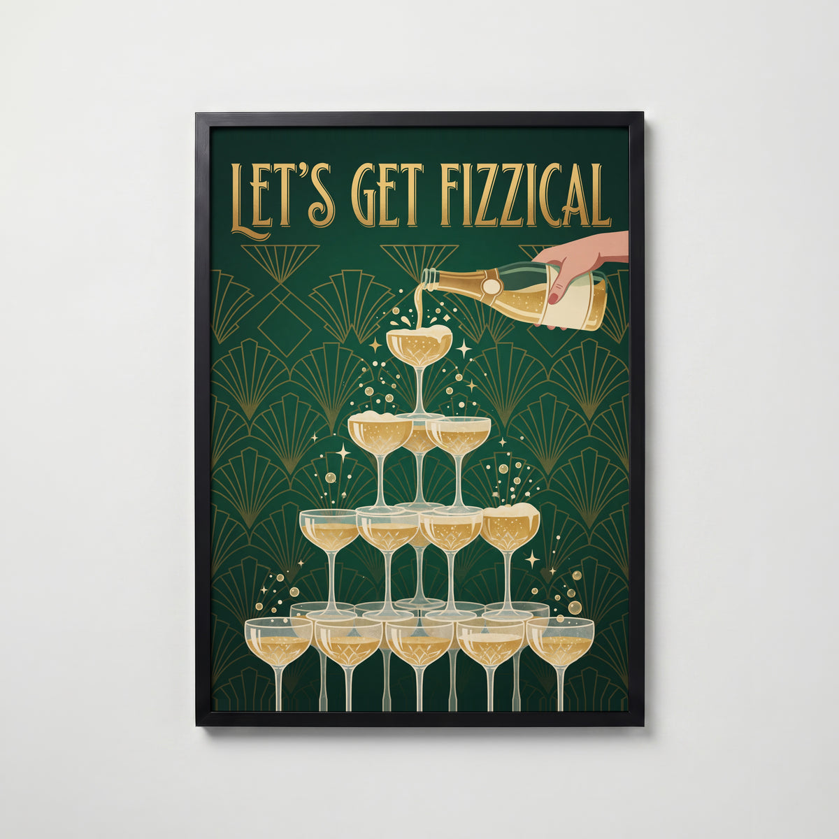 Let's Get Fizzical Poster – svart ram