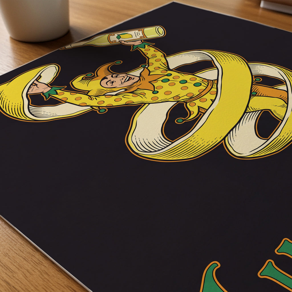 Limoncello Poster – närbild på papper