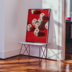 Lucky Hearts poster visualiserad på vägg – se rätt storlek med mockup från Bozetto