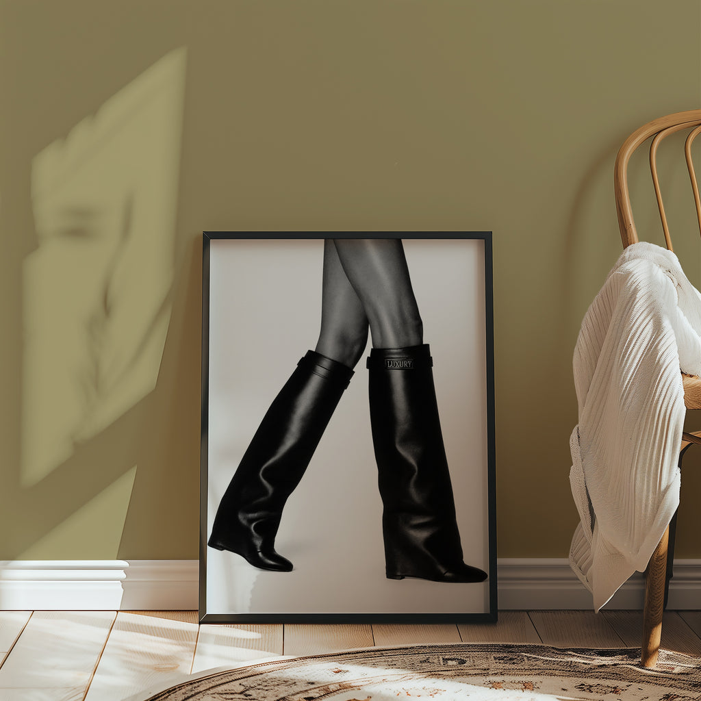 Sleek Leather Boots Poster – i rum 4