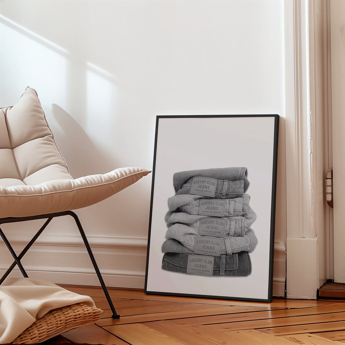 Folded Denim Stack Poster – i rum 3