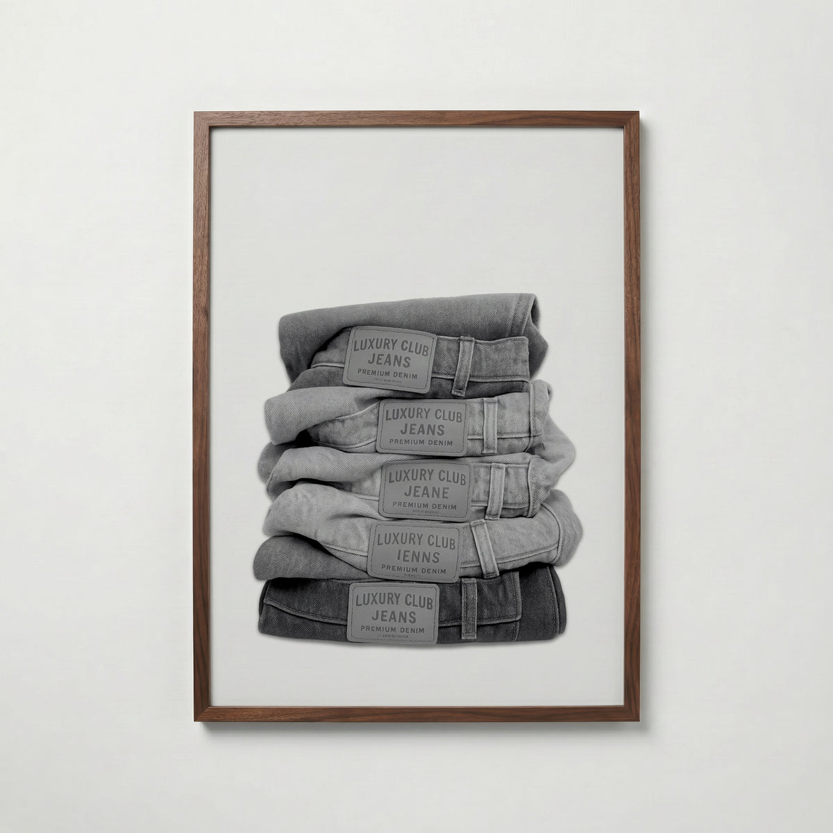 Folded Denim Stack Poster – valnötsram