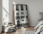 Mockup av Parisian Balcony affisch på vägg – köp enkelt hos Bozetto i hög kvalitet