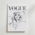 Vogue Paris Sketch – stilfullt konsttryck från Bozetto, tryckt på matt finpapper