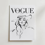 Vogue Paris Sketch – stilfullt konsttryck från Bozetto, tryckt på matt finpapper