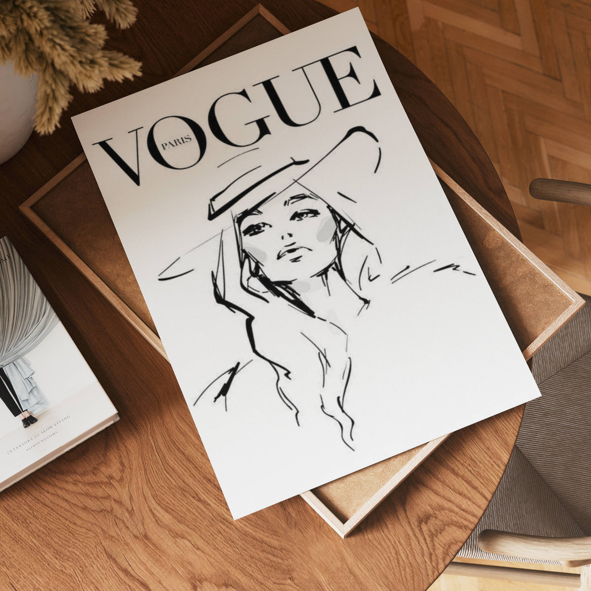 Vogue Paris Sketch poster visad rakt fram – Bozetto affisch i hög tryckkvalitet i hög tryckkvalitet