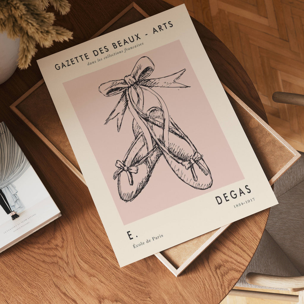 Edgar Degas Ballet poster visad rakt fram – Bozetto affisch i hög tryckkvalitet i hög tryckkvalitet