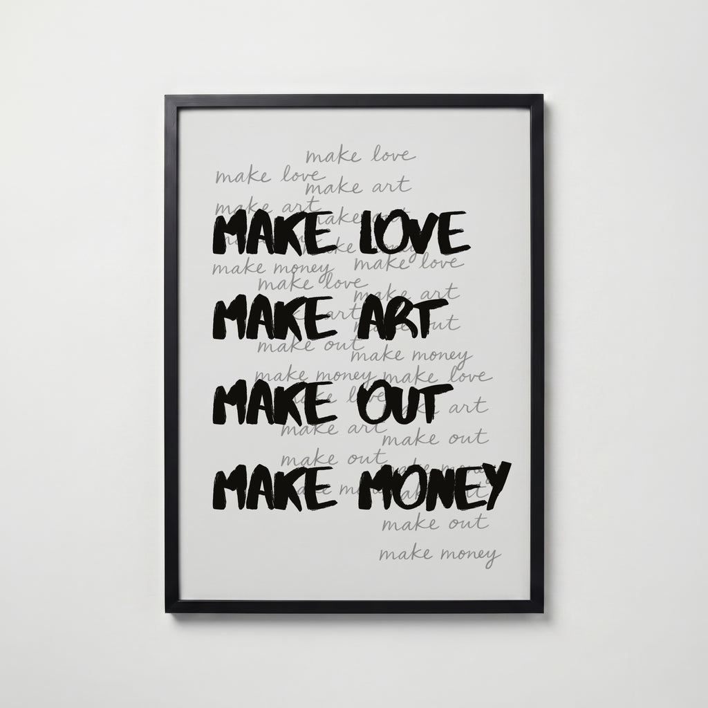 Bold Brush Manifesto Poster – svart ram