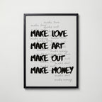Bold Brush Manifesto Poster – svart ram