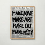 Inked Newsprint Layers Poster – ekram
