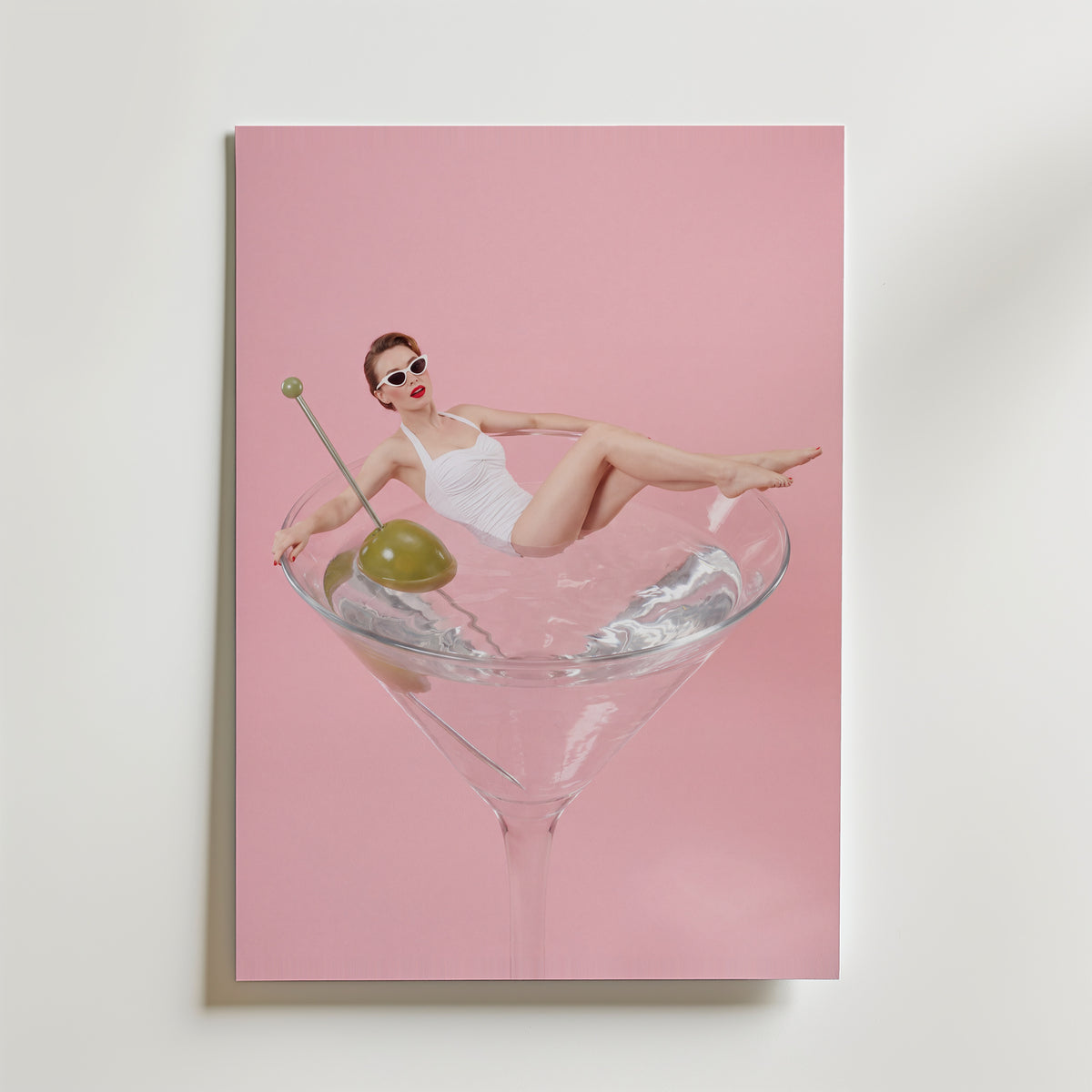 Martini Pool Poster – canvas utan passepartout