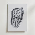 Melting Chrome Clock Poster – canvas utan passepartout