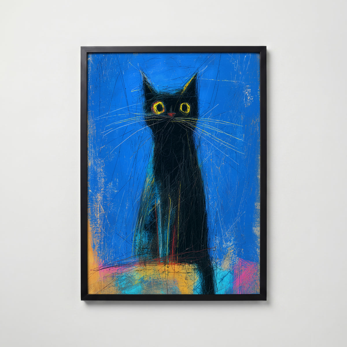 Midnight Whisker Gaze – affisch med snyggt motiv, köp enkelt hos Bozetto i flera storlekar