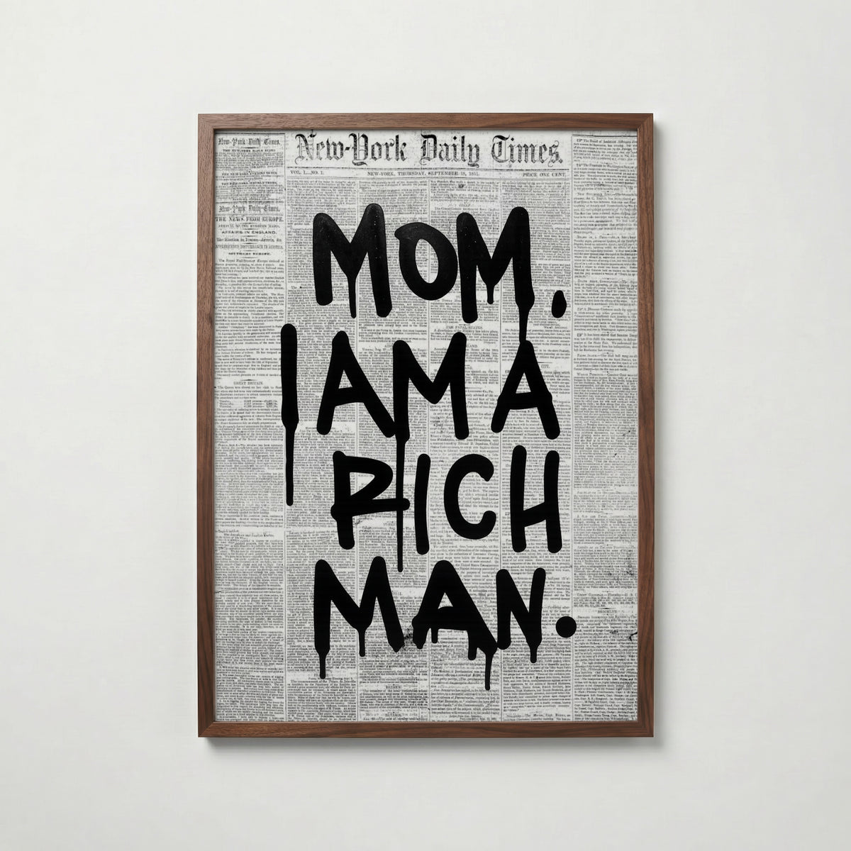 Rich Man Statement Poster – valnötsram