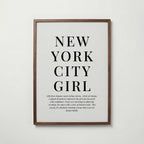 City Girl Editorial Poster – valnötsram