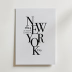 New York Coordinates Poster – canvas utan passepartout