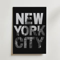 Skyline Cutout Type Poster – canvas utan passepartout