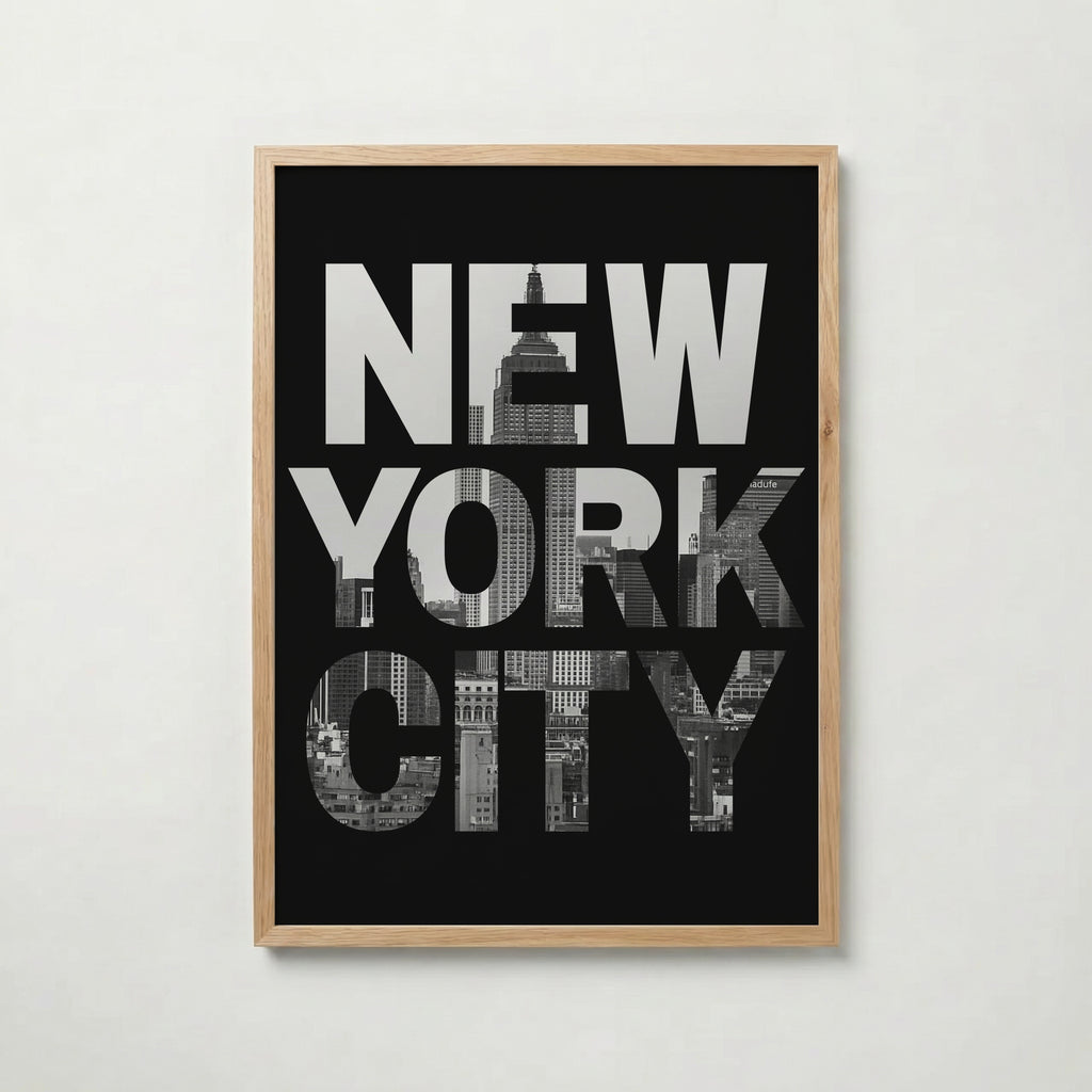 Skyline Cutout Type Poster – ekram