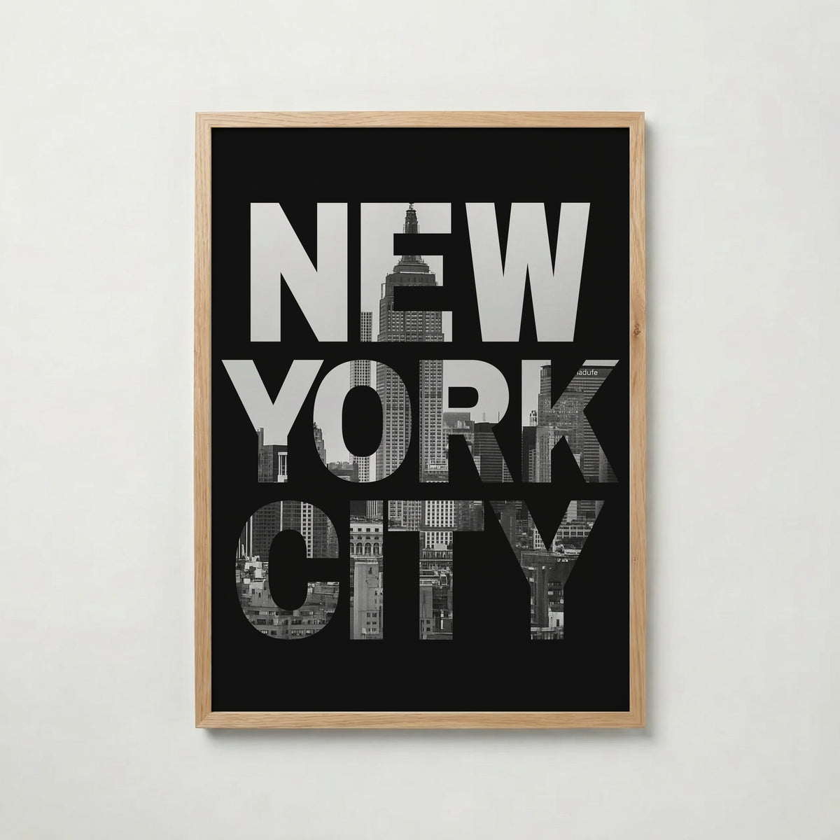 Skyline Cutout Type Poster – ekram