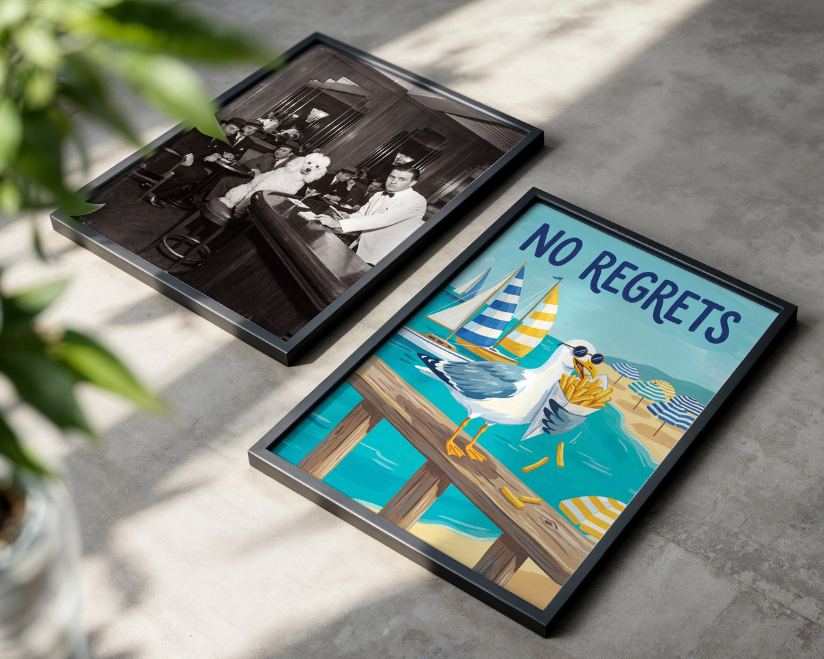 No Regrets Poster – två posters i rum 2