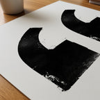 Inked Quotation Marks Poster – närbild på papper