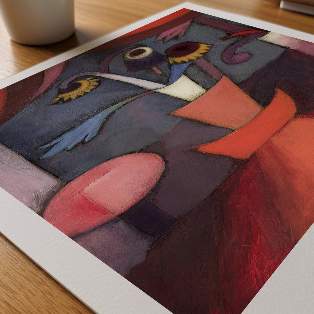 Paul Klee Autumn Flower 1922 Poster – närbild på papper