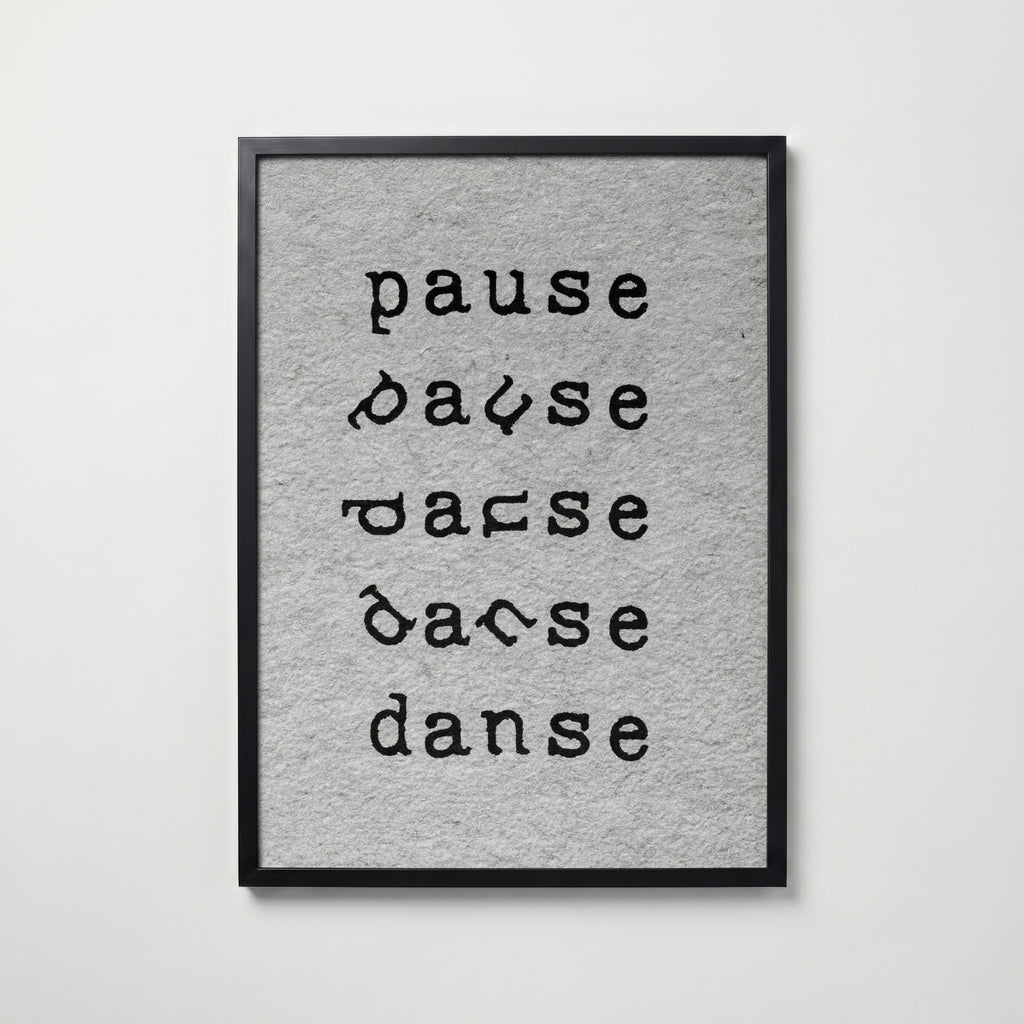 Pause Danse Poster – svart ram