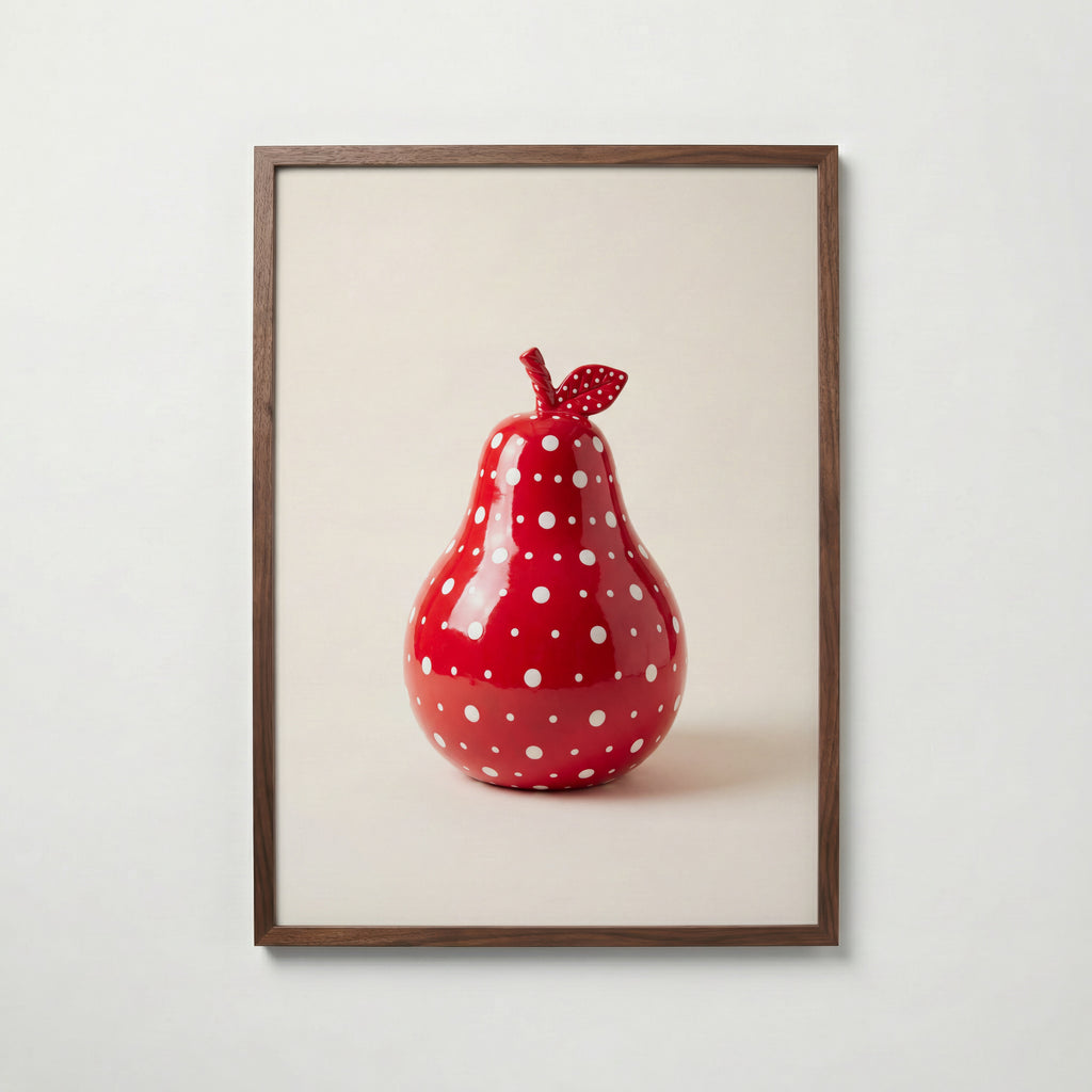 Polka Dot Pear Poster – valnötsram