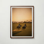 Polo Players at Sunset Poster