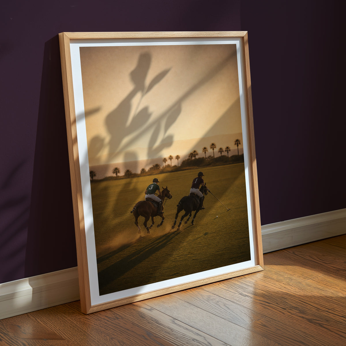 Polo Players at Sunset Poster