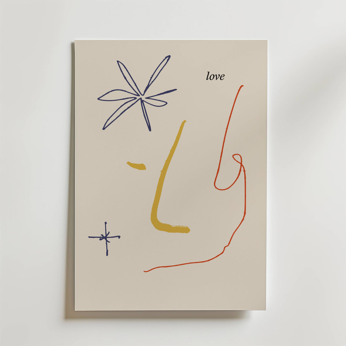 Love Lines – stilfullt konsttryck från Bozetto, tryckt på matt finpapper i hög tryckkvalitet