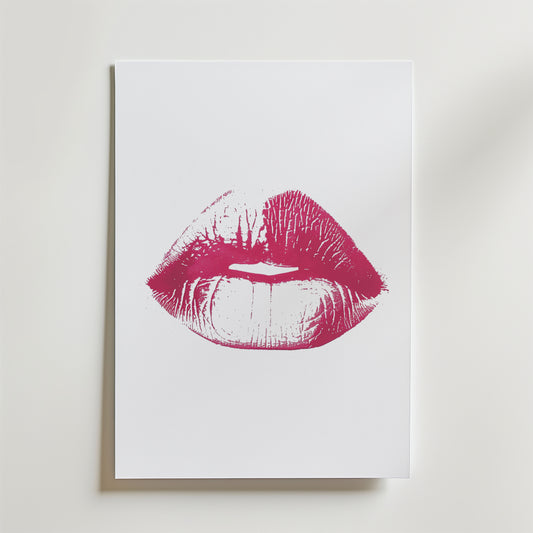 Pink Kiss Print Poster