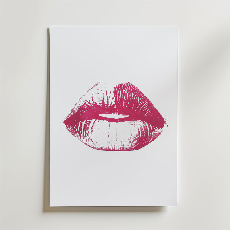 Pink Kiss Print Poster