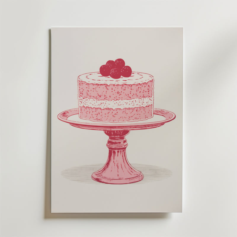 Raspberry Cake Poster