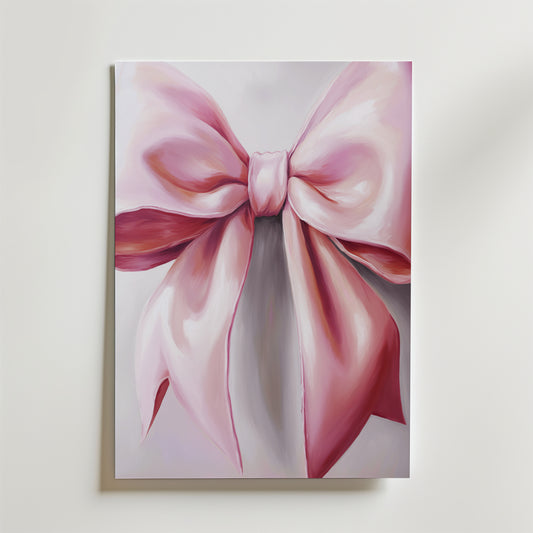 Pink Satin Bow Poster