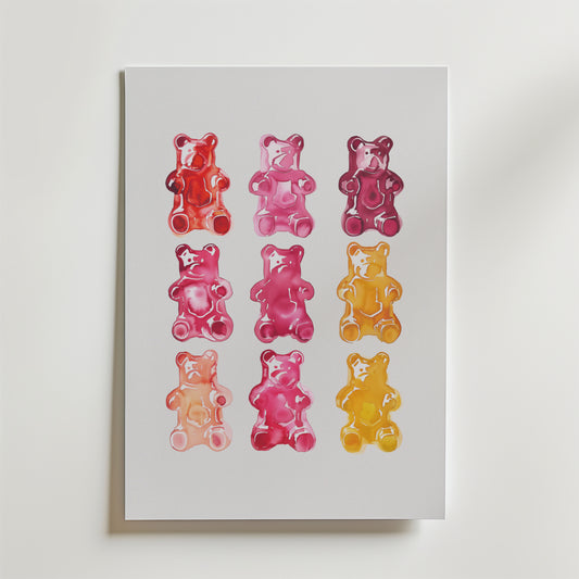 Gummy Bear Grid Poster