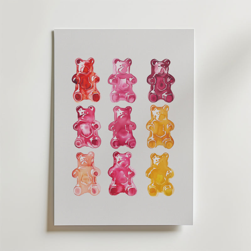 Gummy Bear Grid Poster