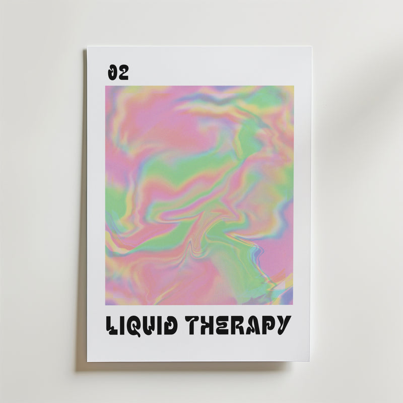 Liquid Therapy Pastel Swirl Poster