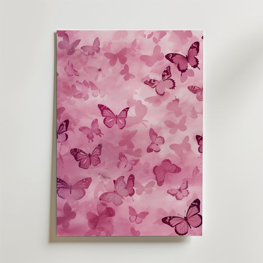 Berry Butterfly Bloom Poster