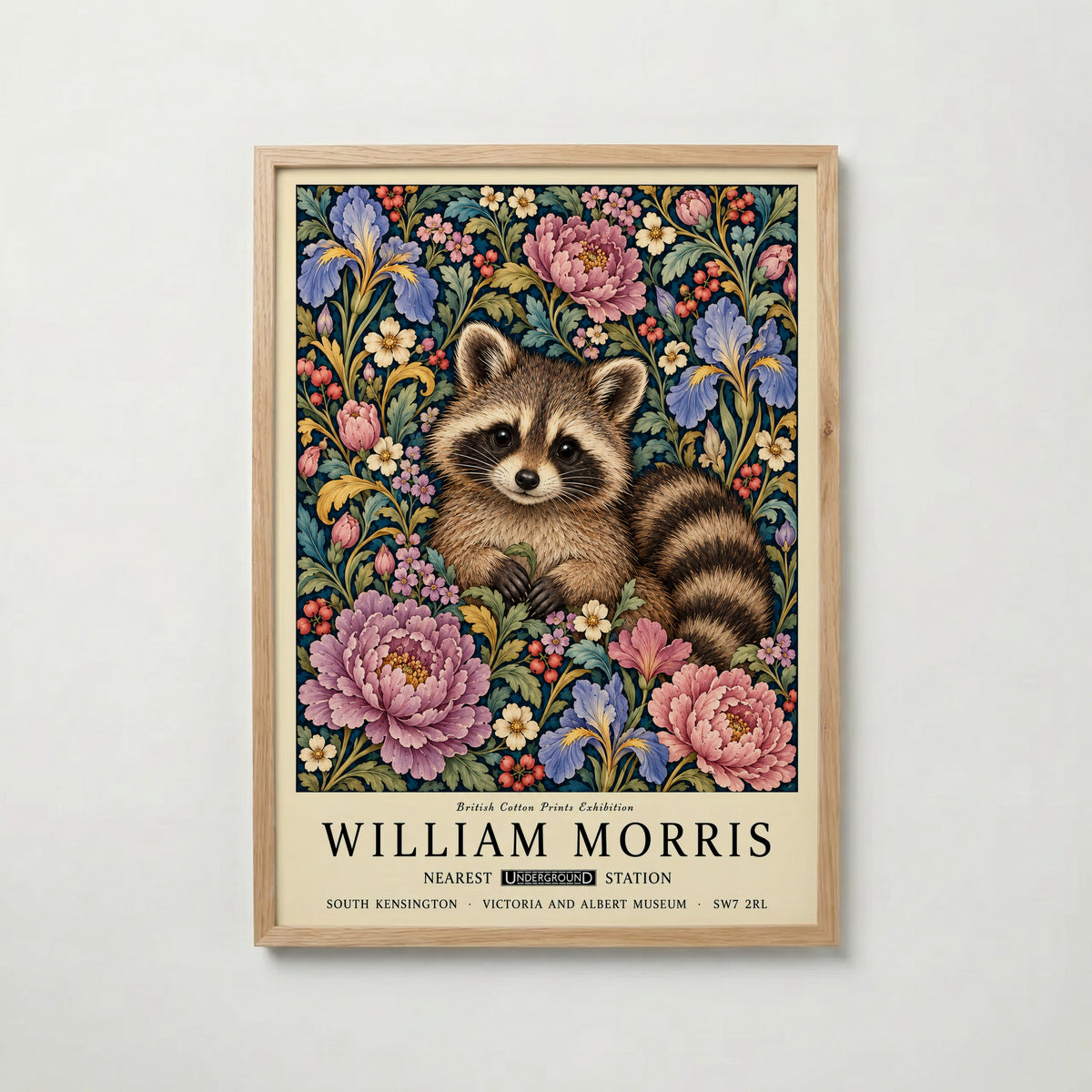 William Morris Masked Raccoon Poster – ekram