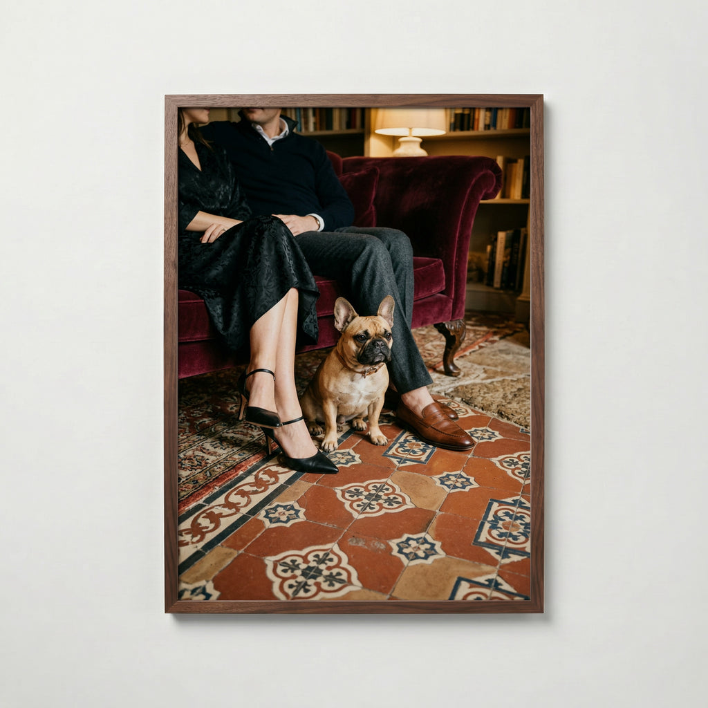 Salon Bulldog Poster i vardagsrumsmiljö